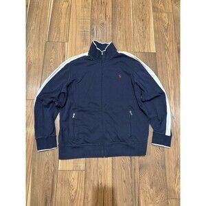 Polo Ralph Lauren Jacket Mens XL Blue Performance Red Pony Full Zip Track